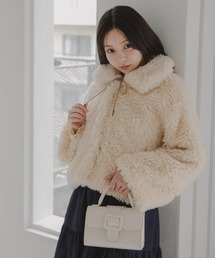 Petitjo(プッチージョ)の小さいサイズ ショート丈ボアジャケット 低身長さん・小柄女性(ダッフルコート)