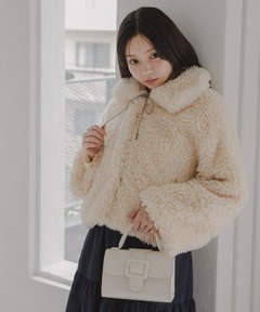 nuance button poodle coat / ニュアンスボタンプードルコート