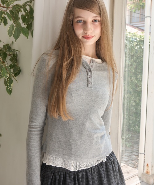 今季完売　Deuxieme Classe Henley Tシャツ　ヘンリーネック 今季完売Deuxieme Classe Henley Tシャツヘンリーネック