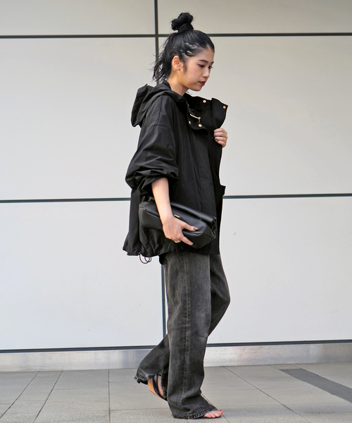 AP STUDIO(エーピーストゥディオ)の「メモリータフタブルゾン(その他アウター・レディース・ブラック・FREE)」の2枚目の写真