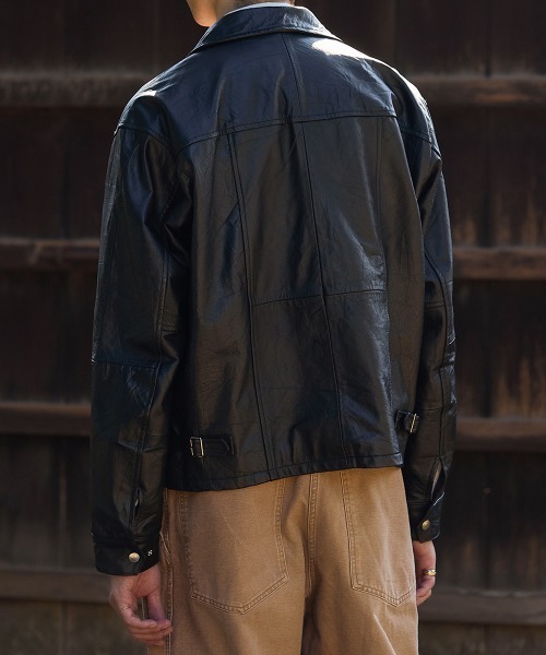 BALLAST ARK（バラストアーク）の「BALLAST ARK / バラストアーク：Upcycled Cow Leather Jacket：BA12-JK01[AST]（その他アウター・メンズ・ブラック・M/L）」の18枚目の写真