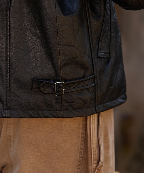 BALLAST ARK（バラストアーク）の「BALLAST ARK / バラストアーク：Upcycled Cow Leather Jacket：BA12-JK01[AST]（その他アウター・メンズ・ブラック・M/L）」の21枚目の写真