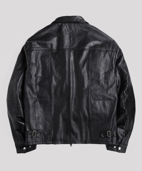 BALLAST ARK（バラストアーク）の「BALLAST ARK / バラストアーク：Upcycled Cow Leather Jacket：BA12-JK01[AST]（その他アウター・メンズ・ブラック・M/L）」の2枚目の写真