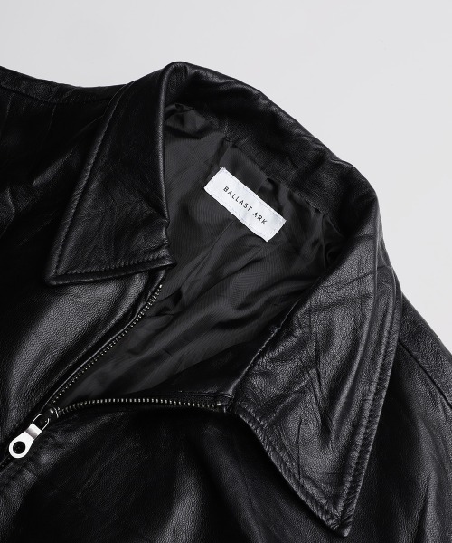 BALLAST ARK（バラストアーク）の「BALLAST ARK / バラストアーク：Upcycled Cow Leather Jacket：BA12-JK01[AST]（その他アウター・メンズ・ブラック・M/L）」の3枚目の写真