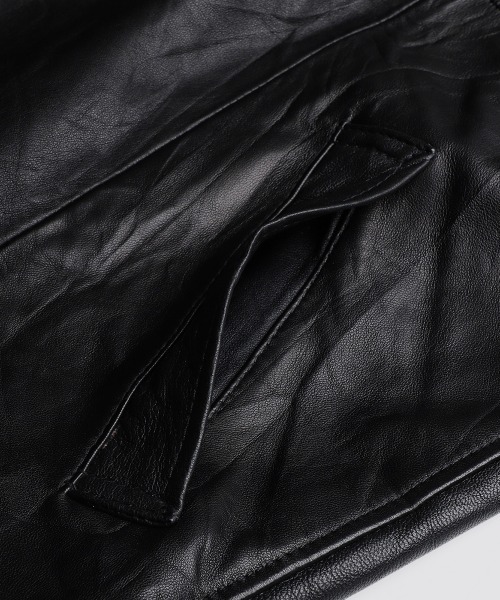 BALLAST ARK（バラストアーク）の「BALLAST ARK / バラストアーク：Upcycled Cow Leather Jacket：BA12-JK01[AST]（その他アウター・メンズ・ブラック・M/L）」の5枚目の写真