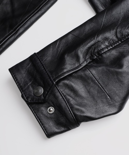 BALLAST ARK（バラストアーク）の「BALLAST ARK / バラストアーク：Upcycled Cow Leather Jacket：BA12-JK01[AST]（その他アウター・メンズ・ブラック・M/L）」の6枚目の写真