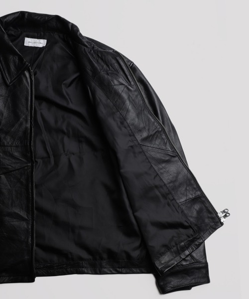 BALLAST ARK（バラストアーク）の「BALLAST ARK / バラストアーク：Upcycled Cow Leather Jacket：BA12-JK01[AST]（その他アウター・メンズ・ブラック・M/L）」の8枚目の写真