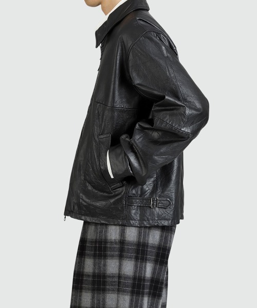 BALLAST ARK（バラストアーク）の「BALLAST ARK / バラストアーク：Upcycled Cow Leather Jacket：BA12-JK01[AST]（その他アウター・メンズ・ブラック・M/L）」の12枚目の写真
