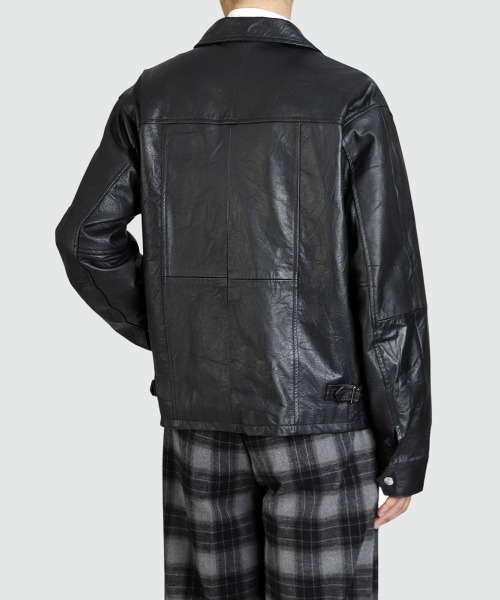 BALLAST ARK（バラストアーク）の「BALLAST ARK / バラストアーク：Upcycled Cow Leather Jacket：BA12-JK01[AST]（その他アウター・メンズ・ブラック・M/L）」の13枚目の写真