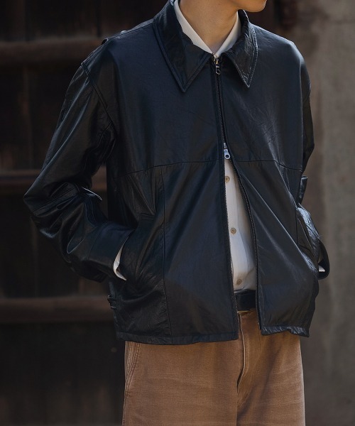BALLAST ARK（バラストアーク）の「BALLAST ARK / バラストアーク：Upcycled Cow Leather Jacket：BA12-JK01[AST]（その他アウター・メンズ・ブラック・M/L）」の17枚目の写真