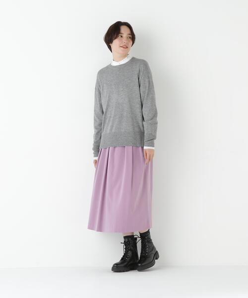 human woman(ヒューマンウーマン)の「◆ランダムタックフレアースカート(スカート・レディース・パープル/グレー系その他・MEDIUM)」の12枚目の写真