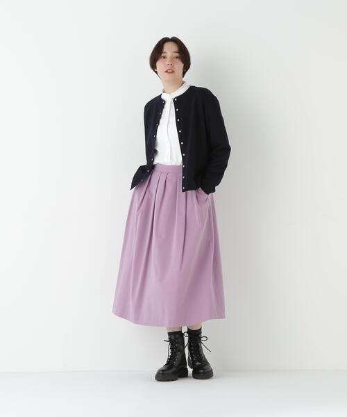 human woman(ヒューマンウーマン)の「◆ランダムタックフレアースカート(スカート・レディース・パープル/グレー系その他・MEDIUM)」の13枚目の写真