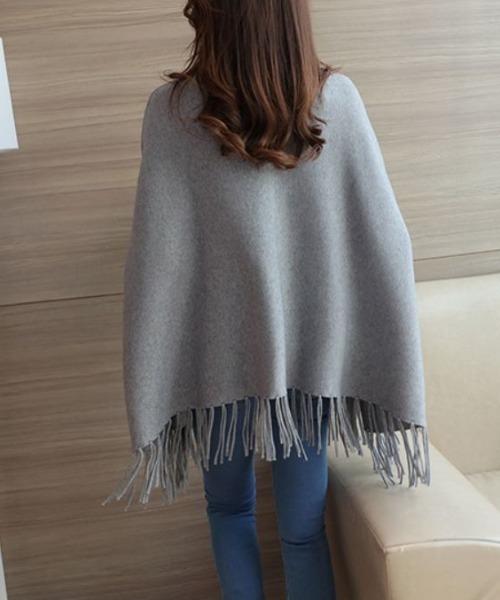 セール】タートルネックニットポンチョ（ポンチョ）｜maison de LATIR