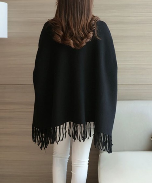 セール】タートルネックニットポンチョ（ポンチョ）｜maison de LATIR