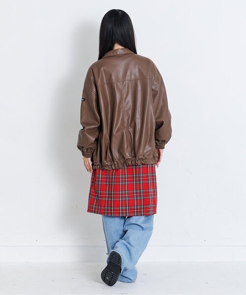 algy（アルジー）の「フェイクレザージャケット（テーラードジャケット・キッズ・ブラウン/ブラック・XX-SMALL/X-SMALL/MEDIUM/SMALL）」の6枚目の写真