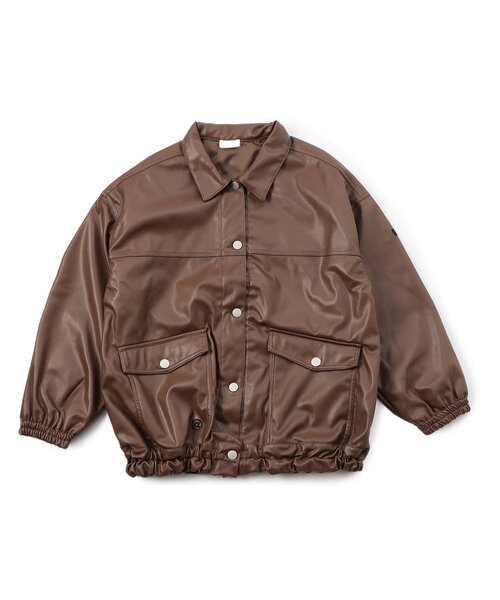 algy（アルジー）の「フェイクレザージャケット（テーラードジャケット・キッズ・ブラウン/ブラック・XX-SMALL/X-SMALL/MEDIUM/SMALL）」の10枚目の写真