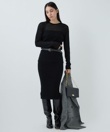 Chaos（カオス）の「Chaos(カオス)/ ◆坪田あさみさんInstaLIVE紹介◆　フロットニットスカート（スカート・レディース）」