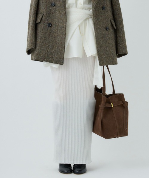 Chaos（カオス）の「Chaos(カオス)/ ◆坪田あさみさんInstaLIVE紹介◆　フロットニットスカート（スカート・レディース・ブラック/ホワイト/ライトグレー・FREE）」の9枚目の写真