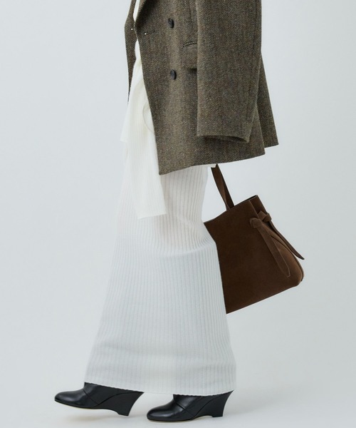 Chaos（カオス）の「Chaos(カオス)/ ◆坪田あさみさんInstaLIVE紹介◆　フロットニットスカート（スカート・レディース・ブラック/ホワイト/ライトグレー・FREE）」の12枚目の写真