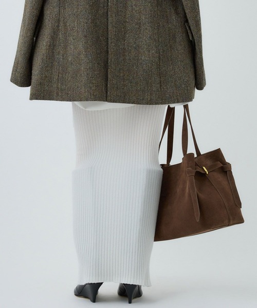 Chaos（カオス）の「Chaos(カオス)/ ◆坪田あさみさんInstaLIVE紹介◆　フロットニットスカート（スカート・レディース・ブラック/ホワイト/ライトグレー・FREE）」の13枚目の写真