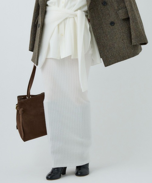 Chaos（カオス）の「Chaos(カオス)/ ◆坪田あさみさんInstaLIVE紹介◆　フロットニットスカート（スカート・レディース・ブラック/ホワイト/ライトグレー・FREE）」の10枚目の写真