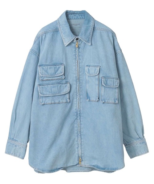 CURRENTAGE(カレンテージ)の「【CURRENTAGE/カレンテージ】Fishing denim shirt(シャツ/ブラウス・レディース・インディゴブルー/サックスブルー・FREE)」の4枚目の写真