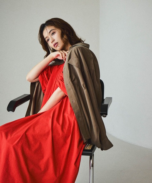 studio CLIP（スタディオクリップ）の「フィブリルツイルポケットシャツ（シャツ/ブラウス・レディース・アイボリー/カーキ/モカ・FREE）」の12枚目の写真