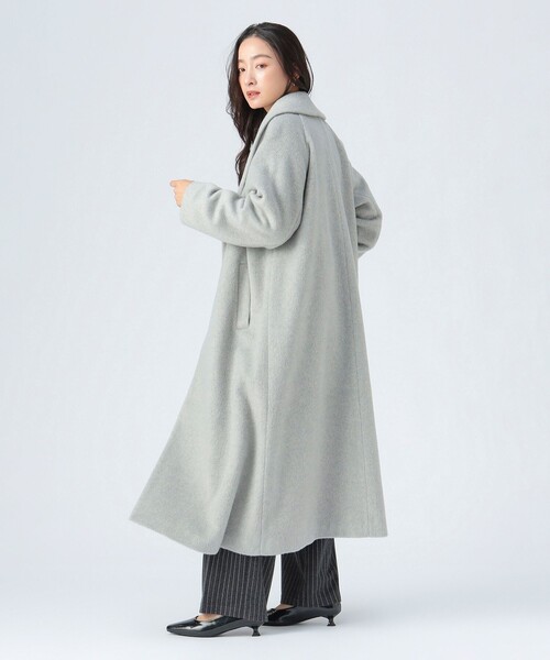 BEAMS HEART（ビームスハート）の「ショールカラー コート（トレンチコート・レディース・グレー/チャコールグレー・FREE）」の6枚目の写真