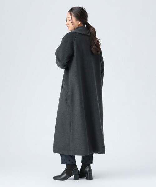 BEAMS HEART（ビームスハート）の「ショールカラー コート（トレンチコート・レディース・グレー/チャコールグレー・FREE）」の9枚目の写真