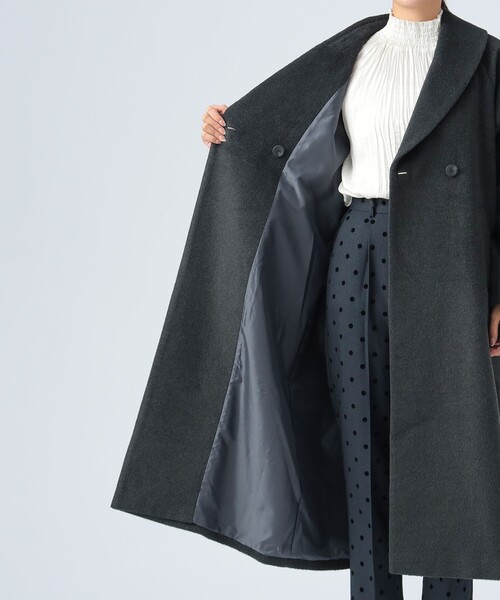 BEAMS HEART（ビームスハート）の「ショールカラー コート（トレンチコート・レディース・グレー/チャコールグレー・FREE）」の11枚目の写真