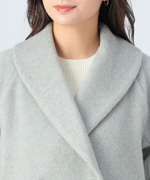 BEAMS HEART（ビームスハート）の「ショールカラー コート（トレンチコート・レディース・グレー/チャコールグレー・FREE）」の15枚目の写真