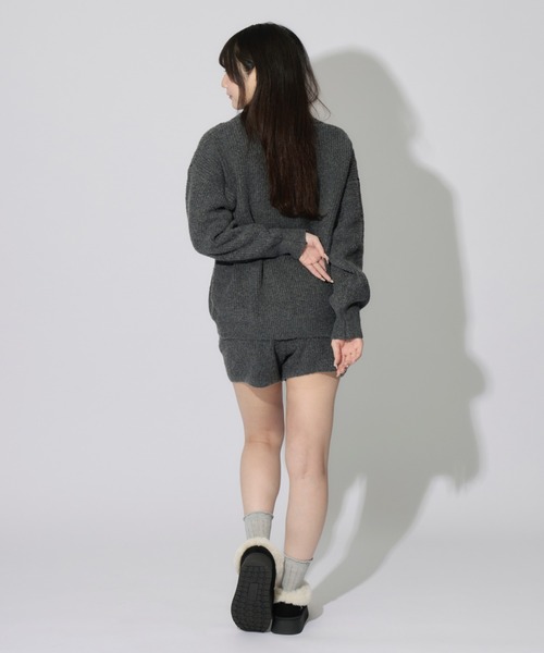 JilLA(ジルア)の「【2点セット】Waffle Polo Knit Set / ワッフルポロニットセット(セットアップ・レディース・チャコールグレー/グレー・FREE)」の9枚目の写真