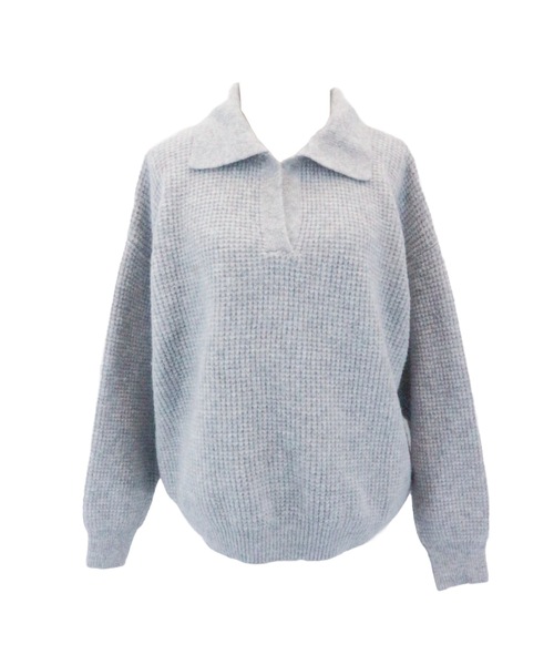 JilLA(ジルア)の「【2点セット】Waffle Polo Knit Set / ワッフルポロニットセット(セットアップ・レディース・チャコールグレー/グレー・FREE)」の19枚目の写真