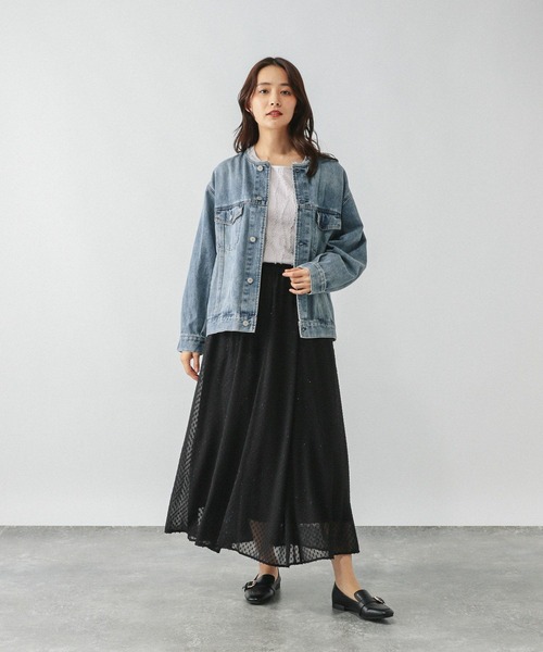 GLOBAL WORK(グローバルワーク)の「Beauteeジャガード/580844(Tシャツ/カットソー・レディース・オフホワイト/ブラック/ライトグレー・MEDIUM/LARGE)」の12枚目の写真