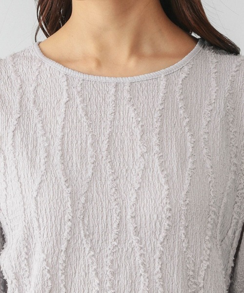 GLOBAL WORK(グローバルワーク)の「Beauteeジャガード/580844(Tシャツ/カットソー・レディース・オフホワイト/ブラック/ライトグレー・MEDIUM/LARGE)」の18枚目の写真