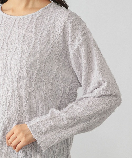 GLOBAL WORK(グローバルワーク)の「Beauteeジャガード/580844(Tシャツ/カットソー・レディース・オフホワイト/ブラック/ライトグレー・MEDIUM/LARGE)」の20枚目の写真