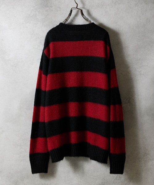 ういページ MOHAIR WIDE STRIPED KNIT SWEATER / モヘヤ ワイドボーダー