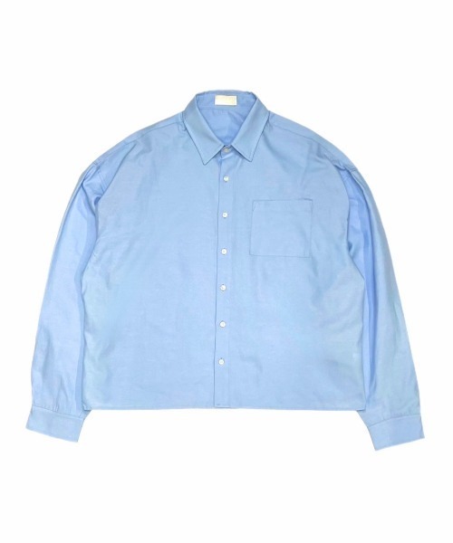 Chikashitsu +（チカシツプラス）の「【Chikashitsu +】cropped basic shirt / 【チカシツプラス】クロップドベーシック長袖シャツ <着用動画あり>（シャツ/ブラウス・メンズ・ホワイト/ブラック/スカイブルー/グレー・ONE SIZE）」の4枚目の写真