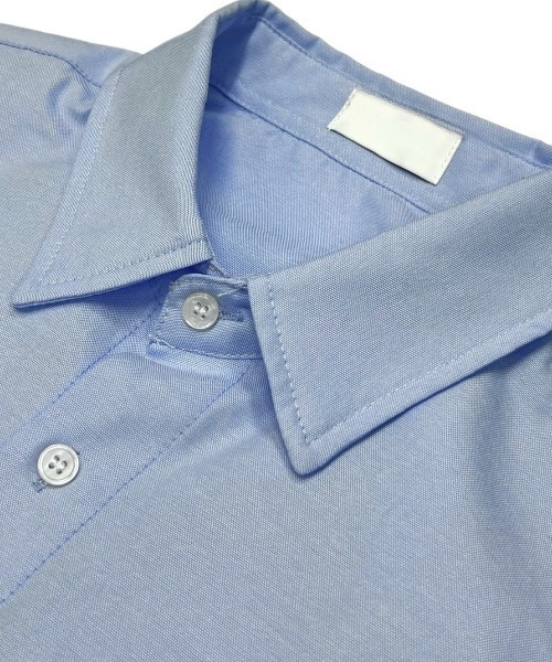 Chikashitsu +（チカシツプラス）の「【Chikashitsu +】cropped basic shirt / 【チカシツプラス】クロップドベーシック長袖シャツ <着用動画あり>（シャツ/ブラウス・メンズ・ホワイト/ブラック/スカイブルー/グレー・ONE SIZE）」の7枚目の写真