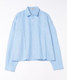 Chikashitsu +（チカシツプラス）の「【Chikashitsu +】cropped basic shirt / 【チカシツプラス】クロップドベーシック長袖シャツ <着用動画あり>（シャツ/ブラウス）」