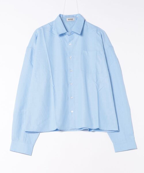 Chikashitsu +（チカシツプラス）の「【Chikashitsu +】cropped basic shirt / 【チカシツプラス】クロップドベーシック長袖シャツ <着用動画あり>（シャツ/ブラウス・メンズ・ホワイト/ブラック/スカイブルー/グレー・ONE SIZE）」の6枚目の写真