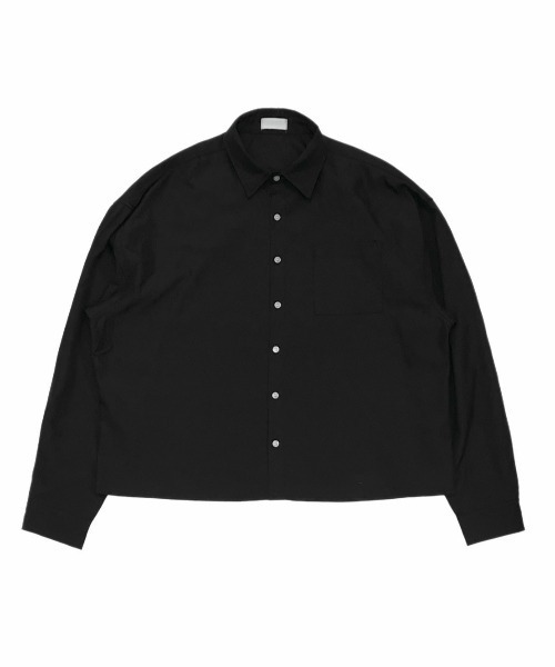 Chikashitsu +（チカシツプラス）の「【Chikashitsu +】cropped basic shirt / 【チカシツプラス】クロップドベーシック長袖シャツ <着用動画あり>（シャツ/ブラウス・メンズ・ホワイト/ブラック/スカイブルー/グレー・ONE SIZE）」の17枚目の写真