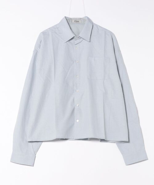 Chikashitsu +（チカシツプラス）の「【Chikashitsu +】cropped basic shirt / 【チカシツプラス】クロップドベーシック長袖シャツ <着用動画あり>（シャツ/ブラウス・メンズ・ホワイト/ブラック/スカイブルー/グレー・ONE SIZE）」の19枚目の写真