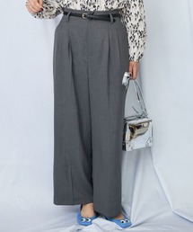 JETSET SOLO PLUS （ジェットセットソロプラス）の「【JETSET SOLO PLUS】ラメサージ2タックワイドパンツ（その他パンツ）」