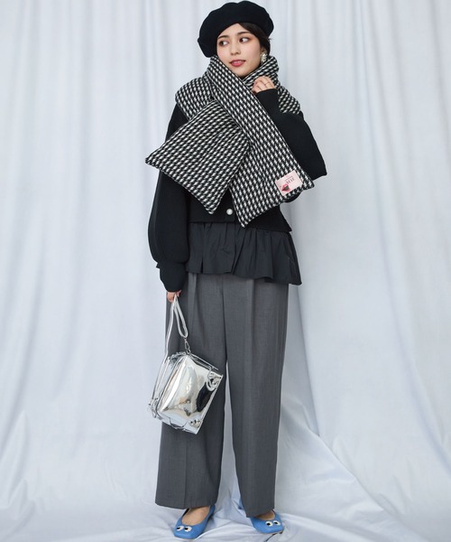 JETSET SOLO PLUS （ジェットセットソロプラス）の「【JETSET SOLO PLUS】ラメサージ2タックワイドパンツ（その他パンツ・レディース・ベージュ/ネイビー/チャコールグレー・FREE）」の7枚目の写真