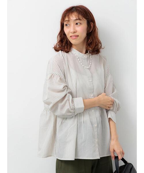 Lugnoncure（ルノンキュール）の「アソートペプラムブラウス（シャツ/ブラウス・レディース・ブルー/ブラック/オフホワイト/ベージュ・F）」の2枚目の写真