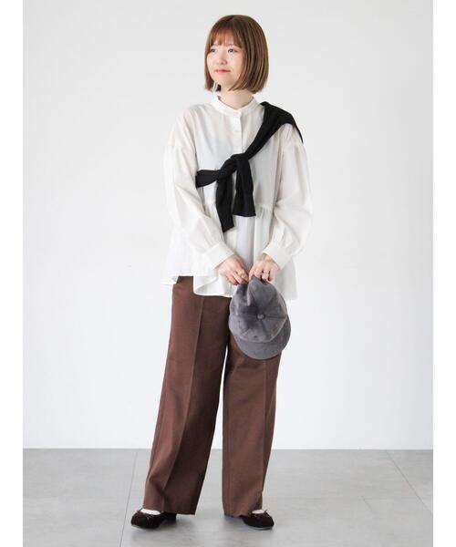 Lugnoncure（ルノンキュール）の「アソートペプラムブラウス（シャツ/ブラウス・レディース・ブルー/ブラック/オフホワイト/ベージュ・F）」の5枚目の写真