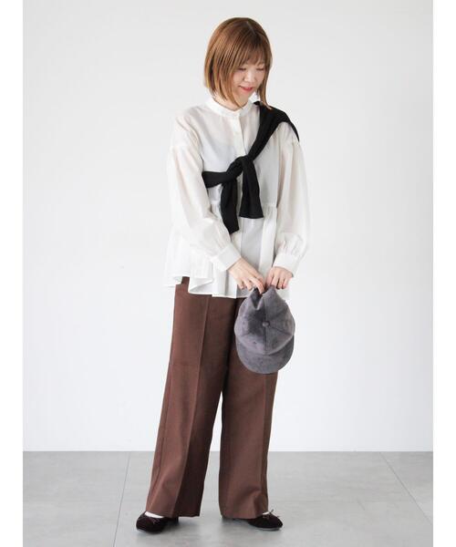 Lugnoncure（ルノンキュール）の「アソートペプラムブラウス（シャツ/ブラウス・レディース・ブルー/ブラック/オフホワイト/ベージュ・F）」の6枚目の写真