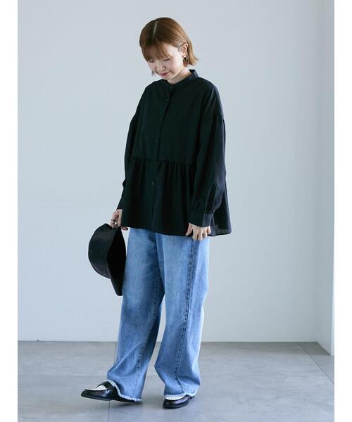 Lugnoncure（ルノンキュール）の「アソートペプラムブラウス（シャツ/ブラウス・レディース・ブルー/ブラック/オフホワイト/ベージュ・F）」の8枚目の写真