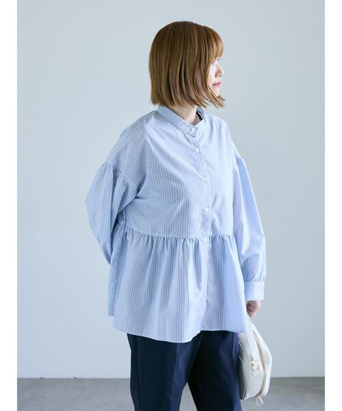 Lugnoncure（ルノンキュール）の「アソートペプラムブラウス（シャツ/ブラウス・レディース・ブルー/ブラック/オフホワイト/ベージュ・F）」の13枚目の写真